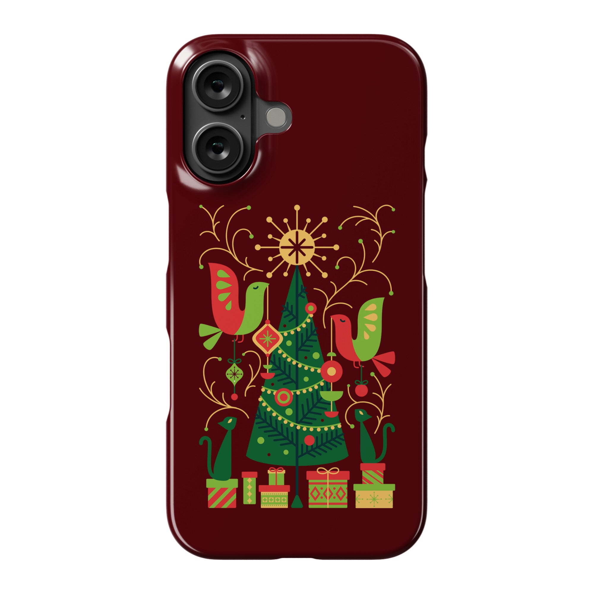 Vintage Christmas Tree Decorating Phone Case